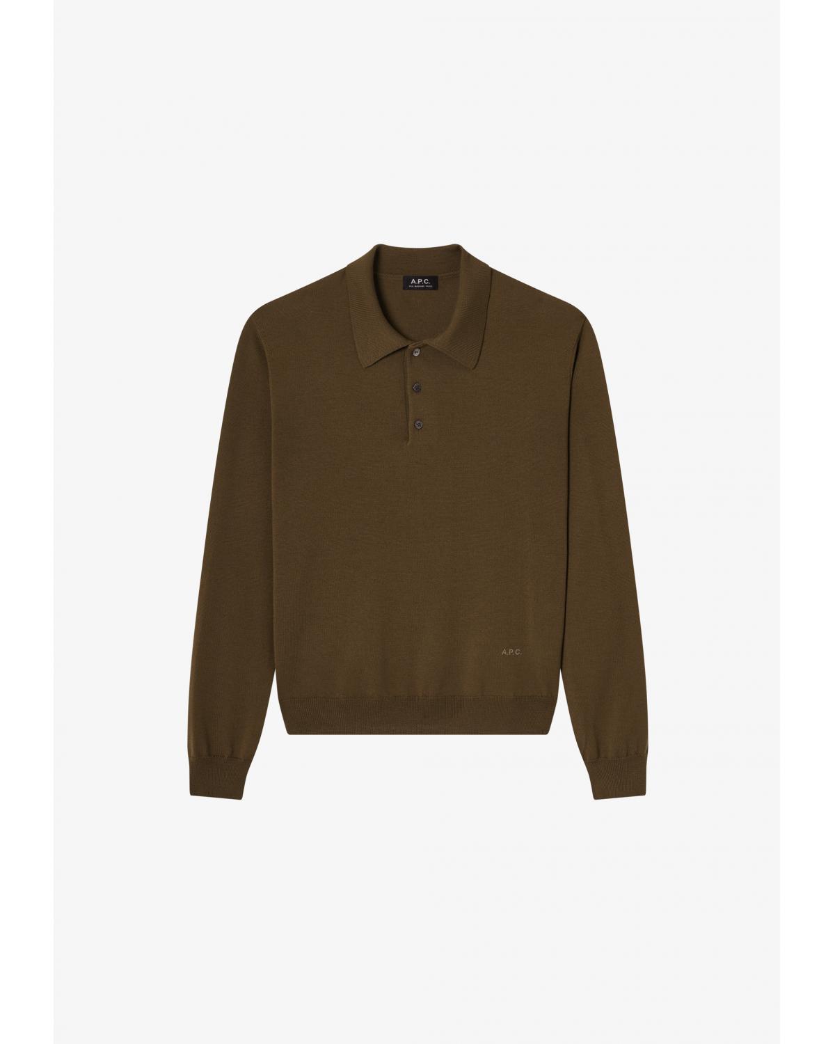 POLO MAILLE  A.P.C.RIOU KAKI