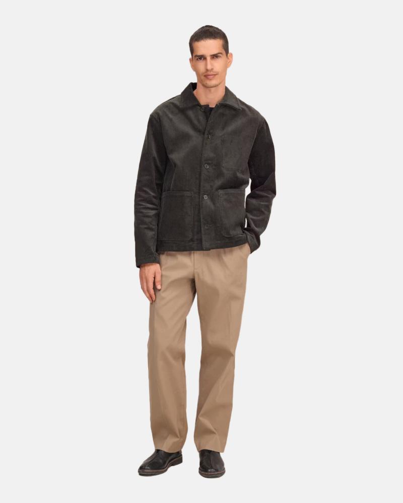 SURCHEMISE NN.07 VELOURS MORGAN  DARK ARMY KAKI