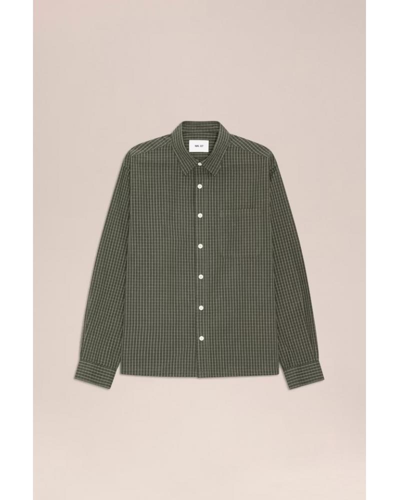 CHEMISE NN.07 DEON CARREAUX VERT
