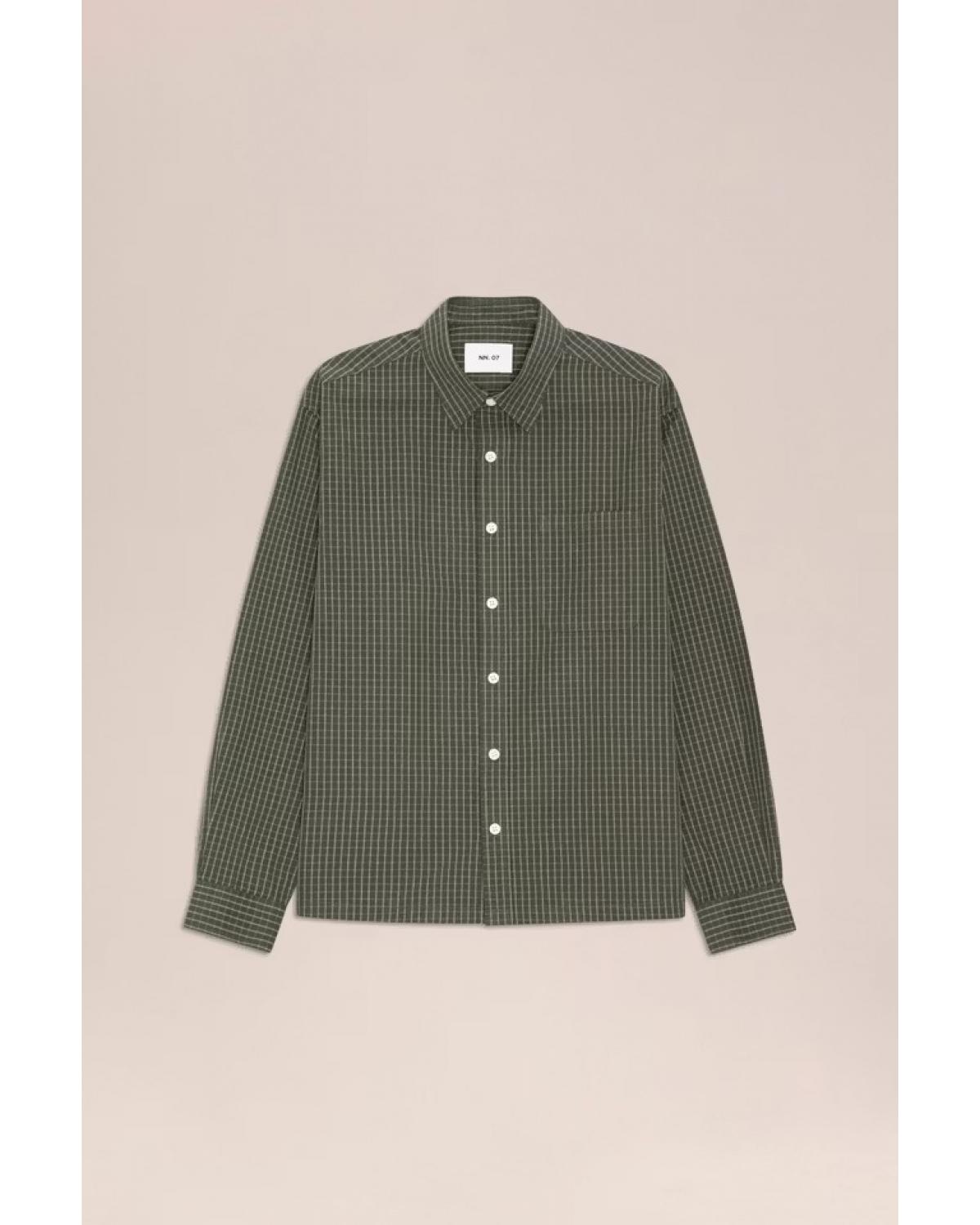 CHEMISE NN.07 DEON CARREAUX VERT