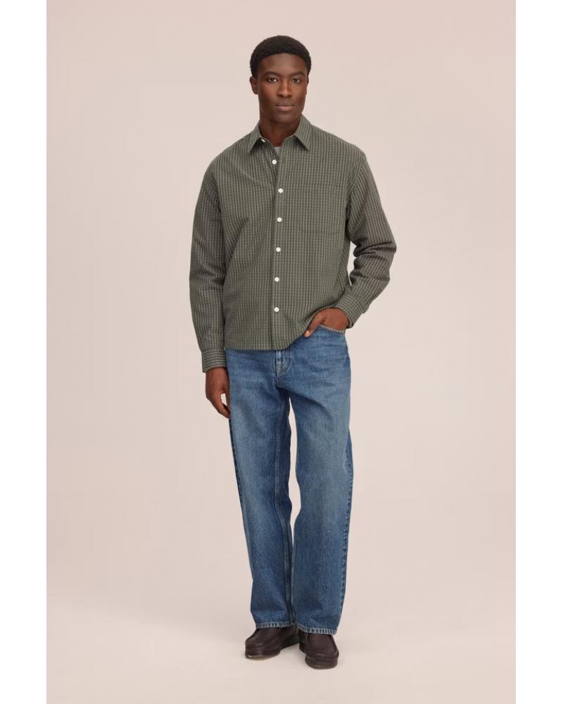CHEMISE NN.07 DEON CARREAUX VERT