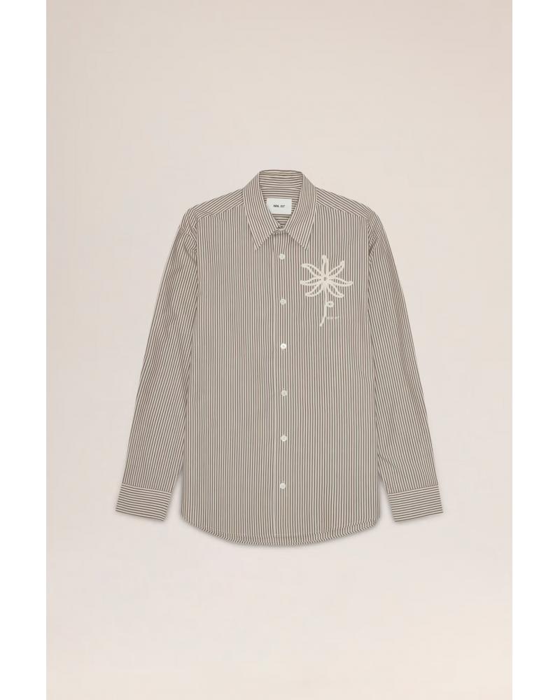 CHEMISE NN.07 QUINSY RAURES MARRON