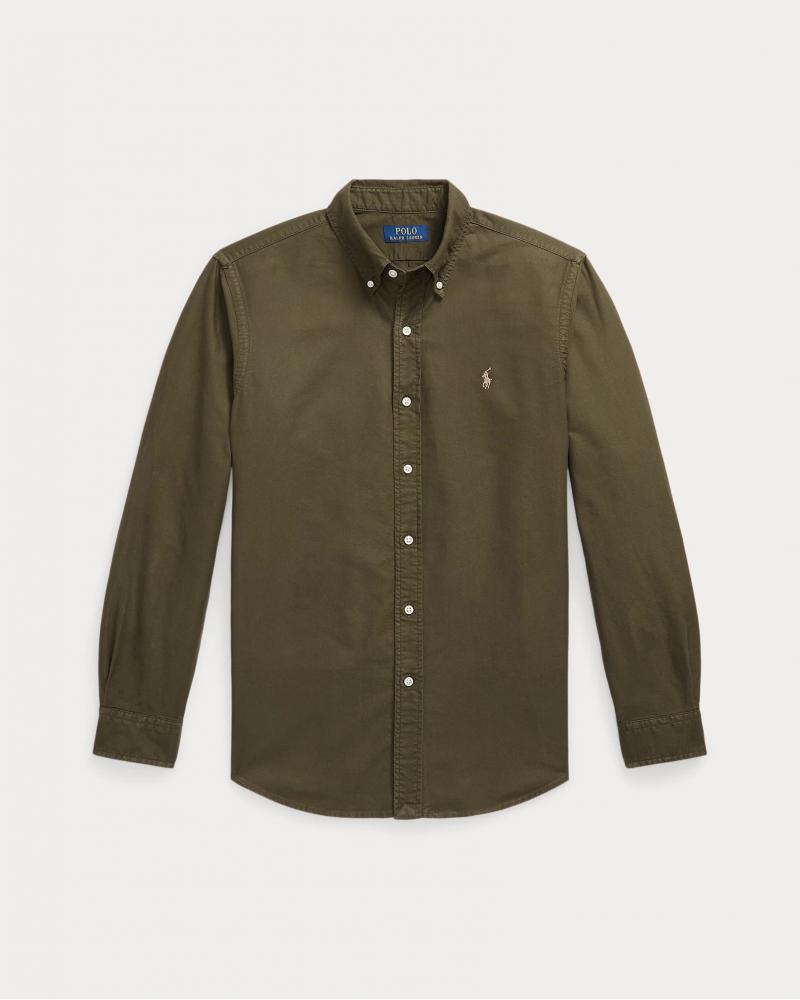 CHEMISE RALPH LAUREN OXFORD OLIVE KAKI