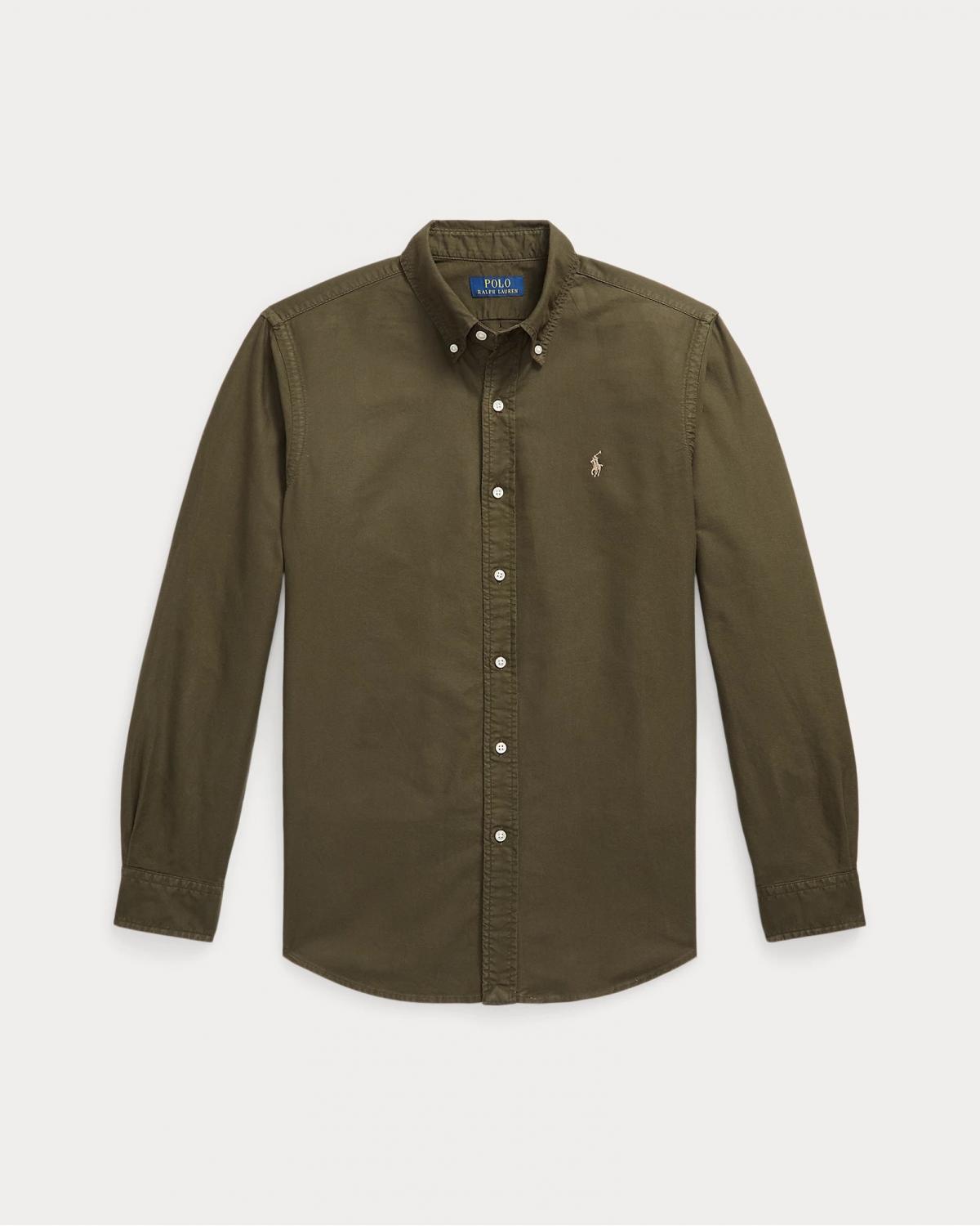 CHEMISE RALPH LAUREN OXFORD OLIVE KAKI