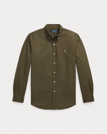 CHEMISE RALPH LAUREN OXFORD OLIVE KAKI