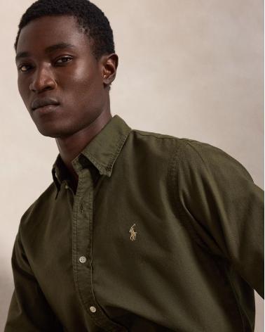 CHEMISE RALPH LAUREN OXFORD OLIVE KAKI