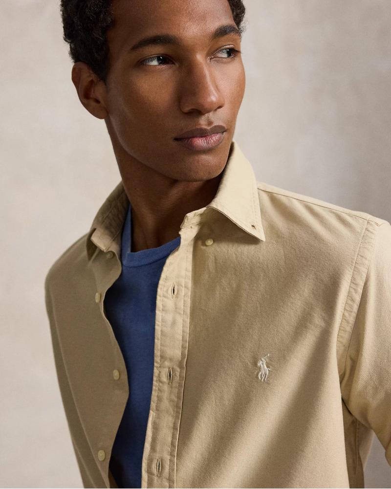 CHEMISE RALPH LAUREN OXFORD BEIGE