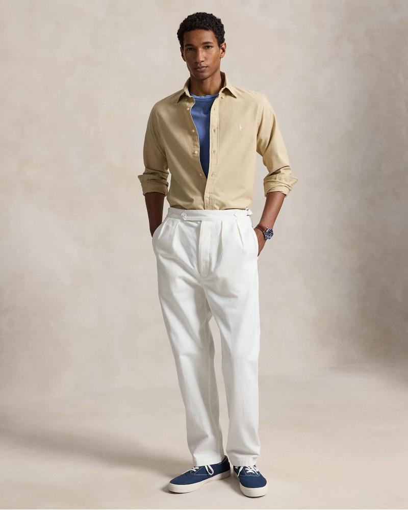 CHEMISE RALPH LAUREN OXFORD BEIGE