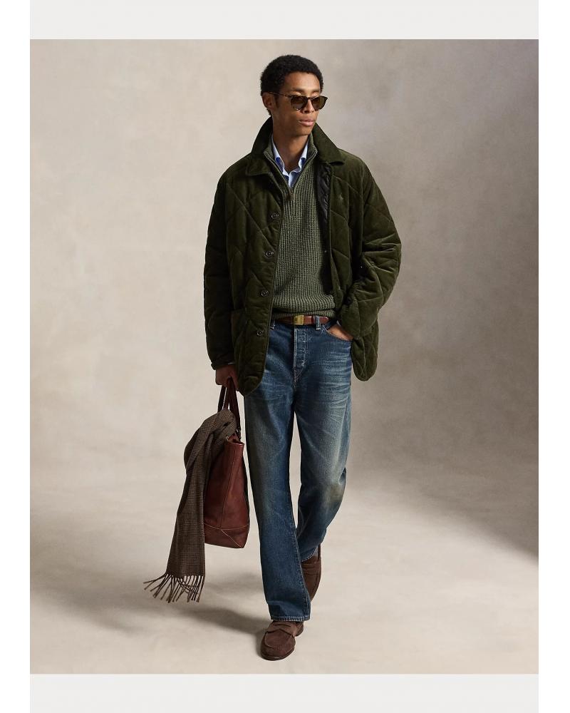 VESTE RALPH LAUREN VELOURS KAKI