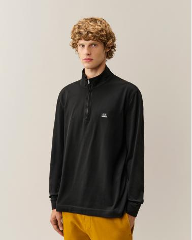 Polo C.P. Company  M/L 156A  999 Stretch Piquet Noir