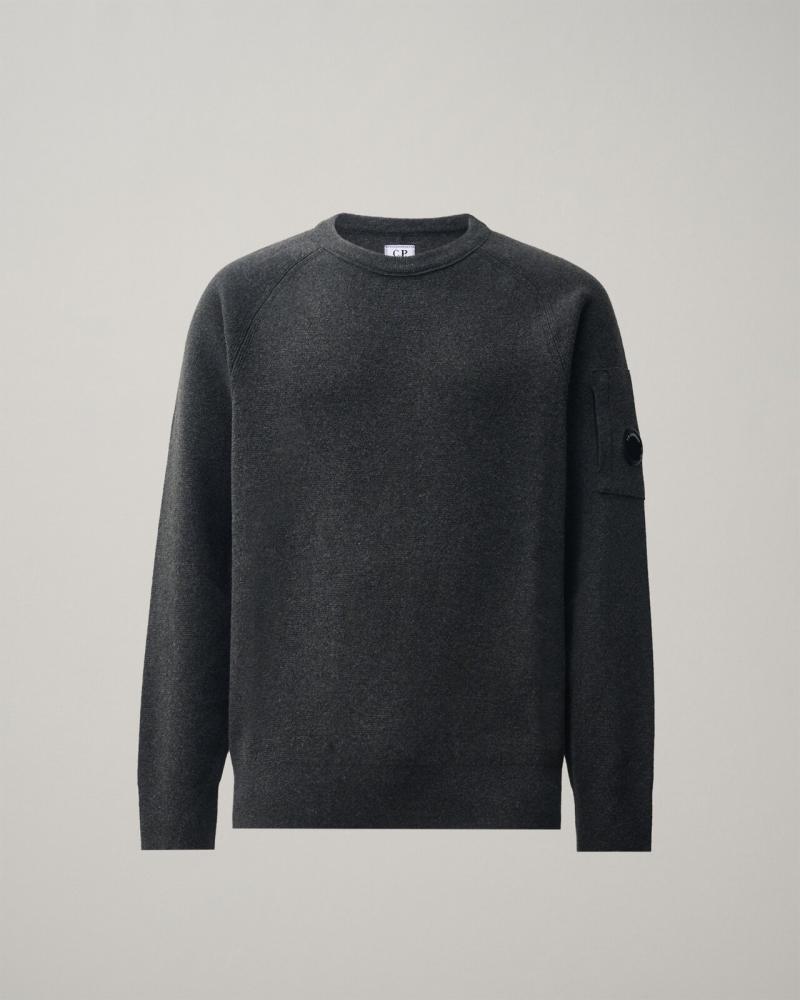 PULL COL ROND CP COMPANY CMKN096A DARK SHADOW GRIS 