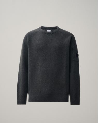 PULL COL ROND CP COMPANY CMKN096A DARK SHADOW GRIS 