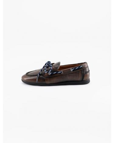 MOCASSIN TORAL  HARVEY CUIR POLI BRUN-MARRON