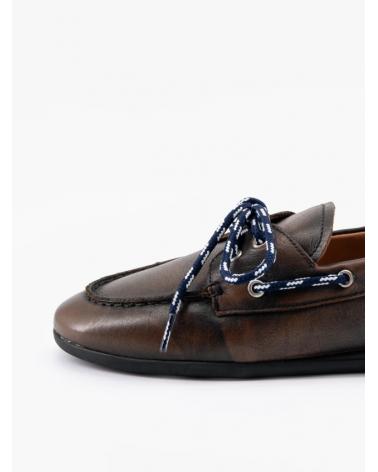 MOCASSIN TORAL  HARVEY CUIR POLI BRUN-MARRON