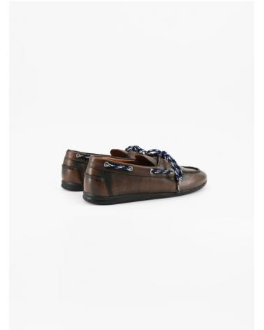MOCASSIN TORAL  HARVEY CUIR POLI BRUN-MARRON