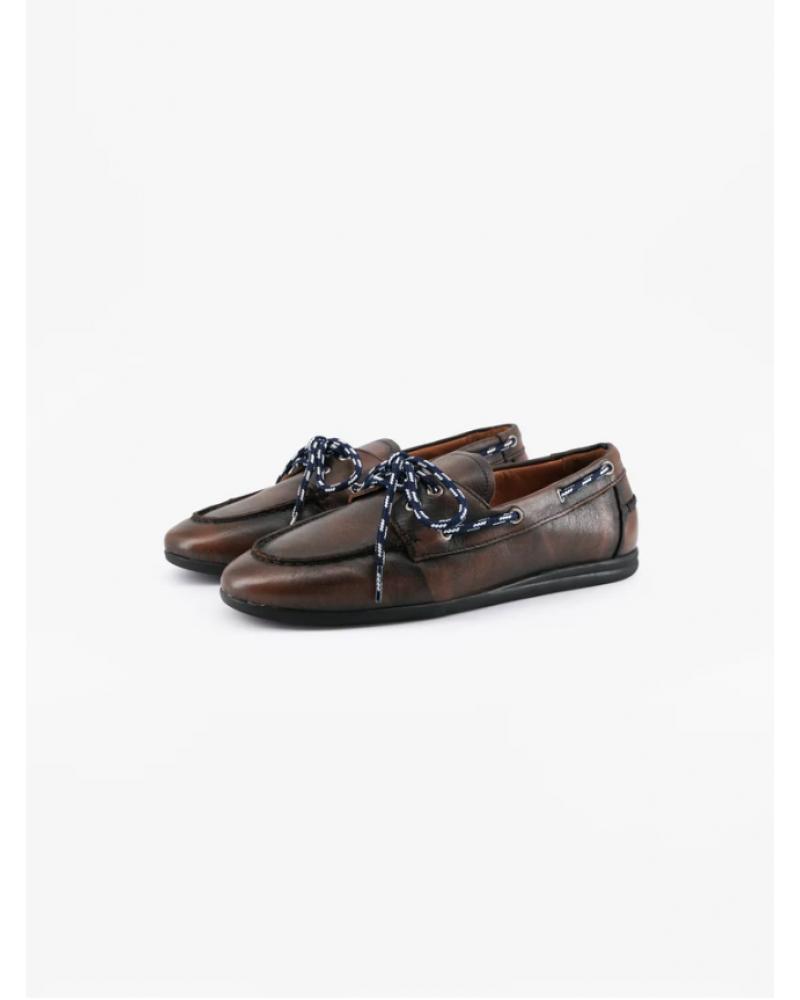 MOCASSIN TORAL  HARVEY CUIR POLI BRUN-MARRON