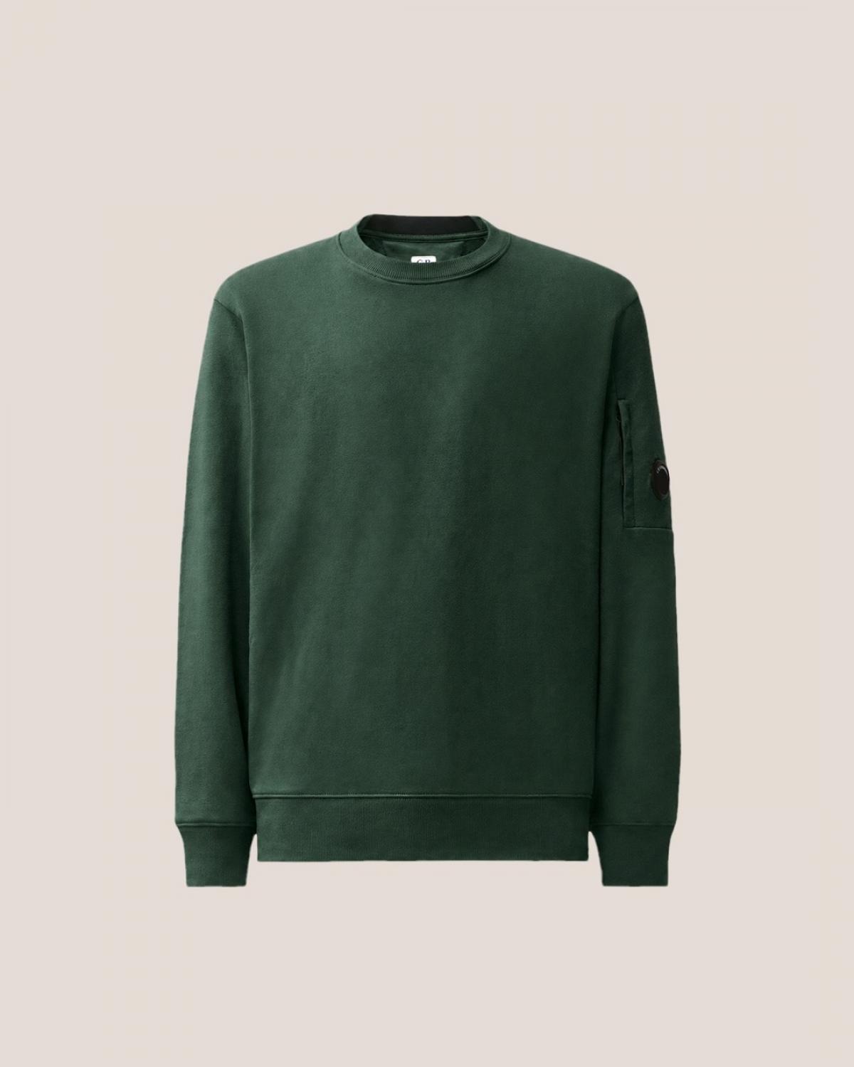 SWEAT C.P.COMPANY DIAGONAL RAISED CREWNECK SS713A  697 VERT