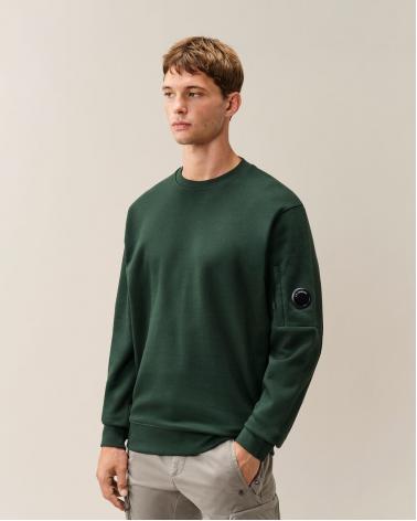 SWEAT C.P.COMPANY DIAGONAL RAISED CREWNECK SS713A  697 VERT