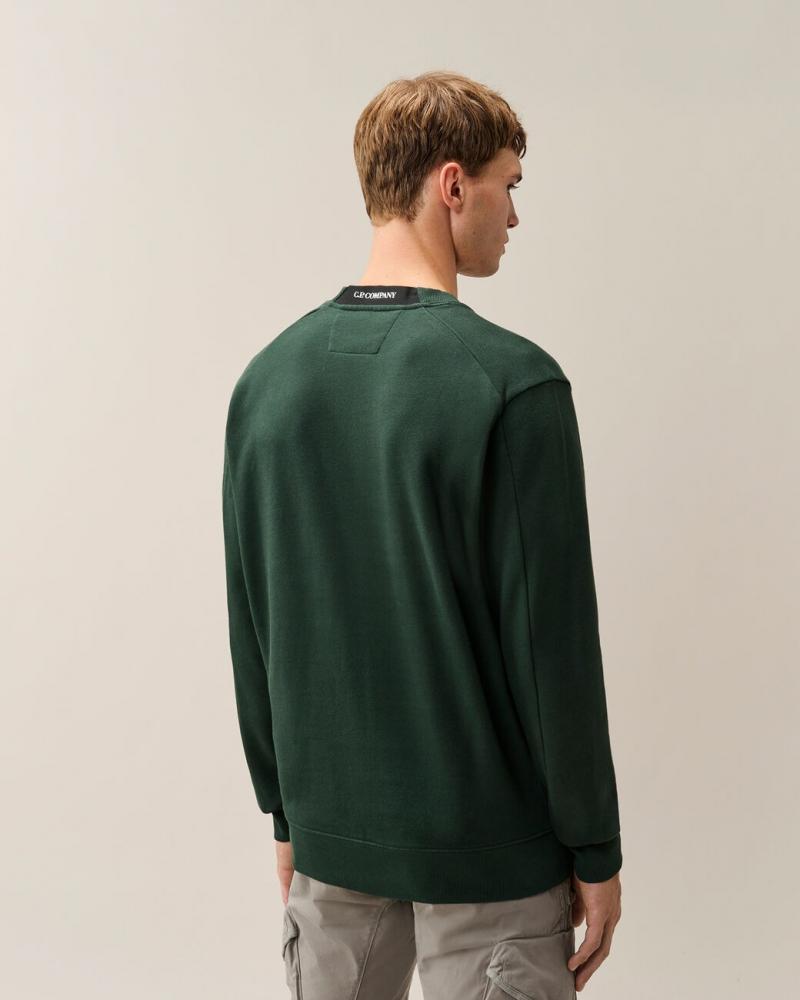 SWEAT C.P.COMPANY DIAGONAL RAISED CREWNECK SS713A  697 VERT
