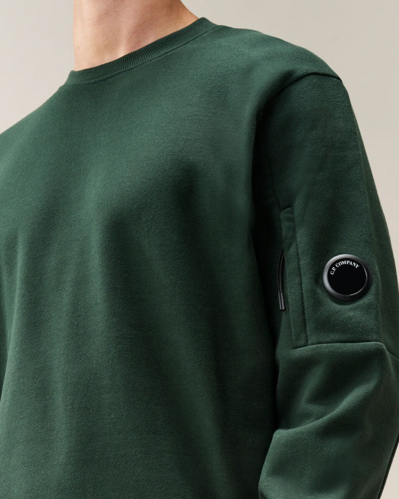 SWEAT C.P.COMPANY DIAGONAL RAISED CREWNECK SS713A  697 VERT