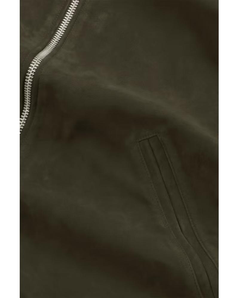 BLOUSON N.N.07 PETRUS SUEDE SHADOW MOSS KAKI