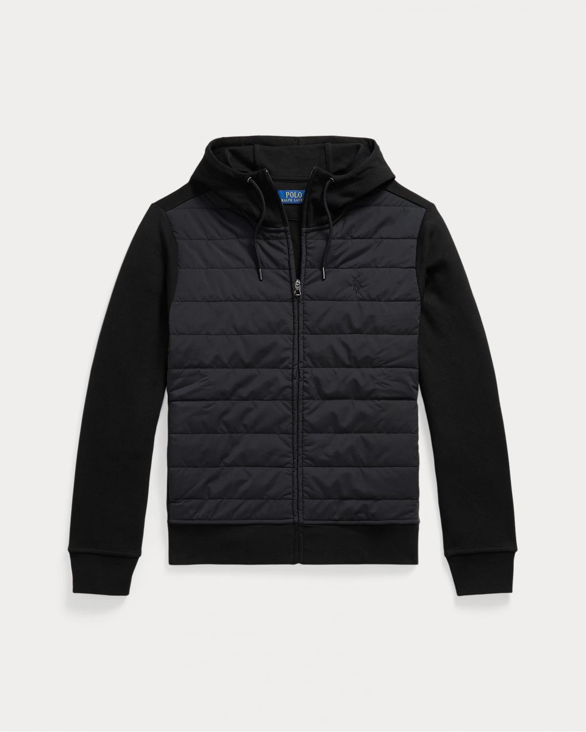 SWEAT RALPH LAUREN  ZIPPÈ HYBRIDE NOIR