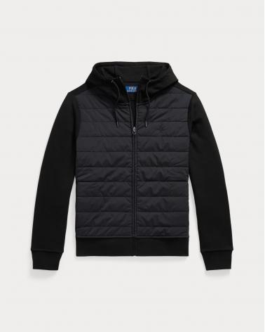 SWEAT RALPH LAUREN  ZIPPÈ HYBRIDE NOIR