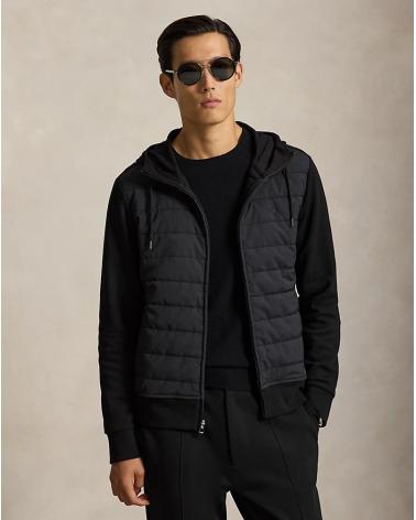 SWEAT RALPH LAUREN  ZIPPÈ HYBRIDE NOIR