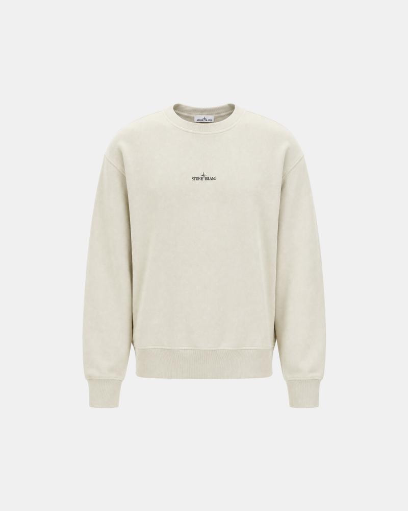 SWEAT STONE ISLAND COL ROND 6100039 S0477  00095 BEIGE