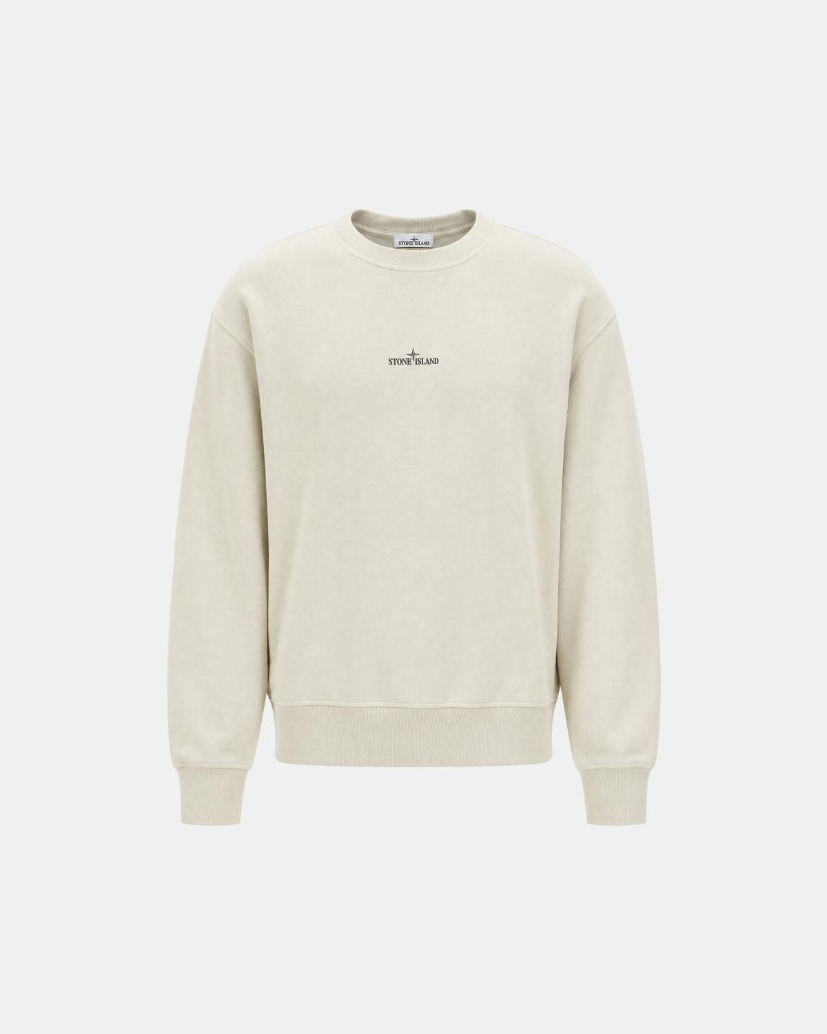 SWEAT STONE ISLAND COL ROND 6100039 S0477  00095 BEIGE