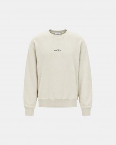SWEAT STONE ISLAND COL ROND 6100039 S0477  00095 BEIGE