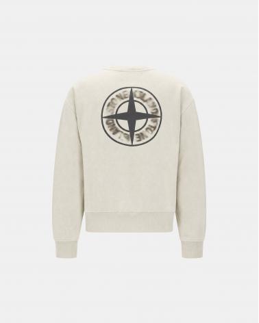 SWEAT STONE ISLAND COL ROND 6100039 S0477  00095 BEIGE