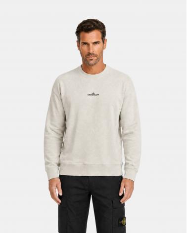 SWEAT STONE ISLAND COL ROND 6100039 S0477  00095 BEIGE