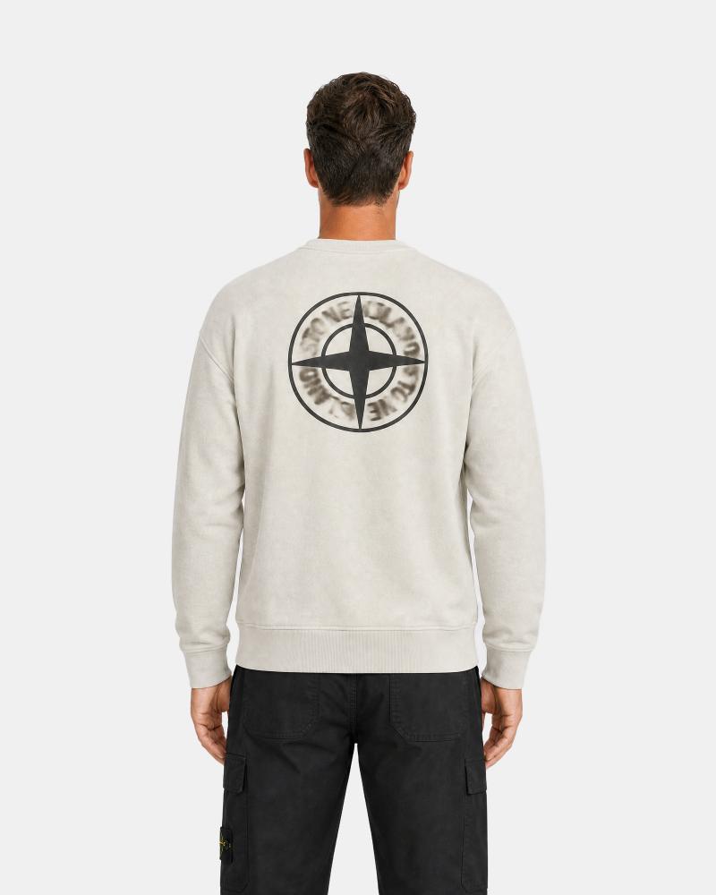 SWEAT STONE ISLAND COL ROND 6100039 S0477  00095 BEIGE