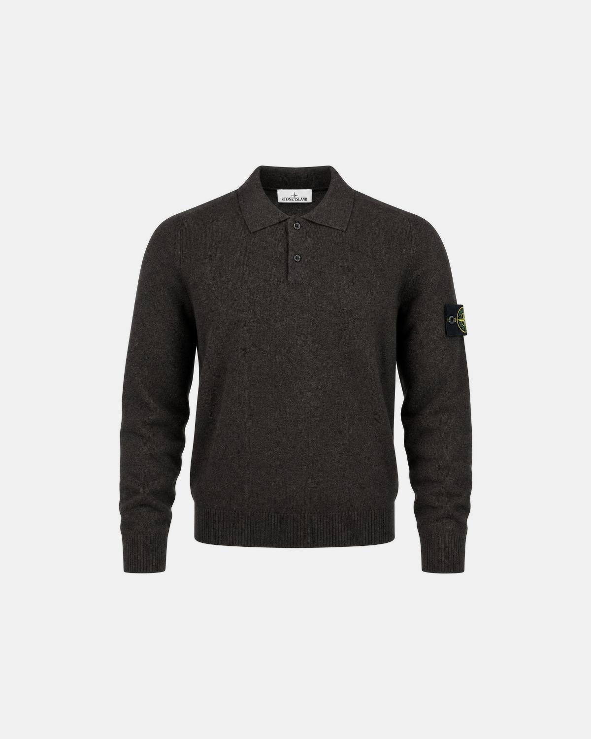 PULL POLO STONE ISLAND 5100018  S00B4  0M62 MARRON MELANGE