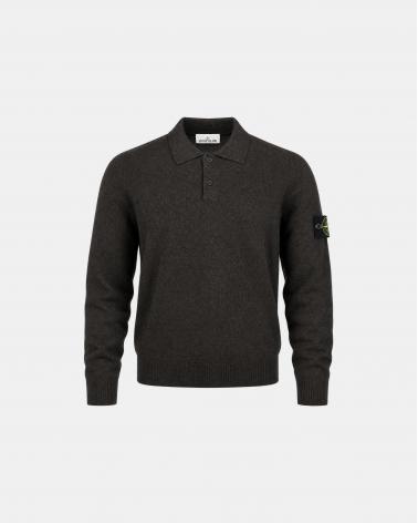 PULL POLO STONE ISLAND 5100018  S00B4  0M62 MARRON MELANGE