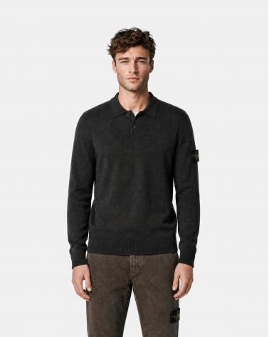 PULL POLO STONE ISLAND 5100018  S00B4  0M62 MARRON MELANGE