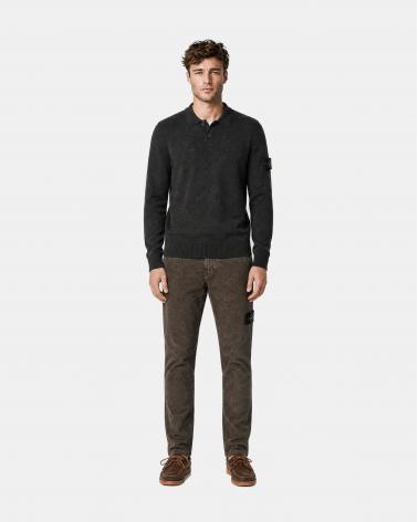 PULL POLO STONE ISLAND 5100018  S00B4  0M62 MARRON MELANGE