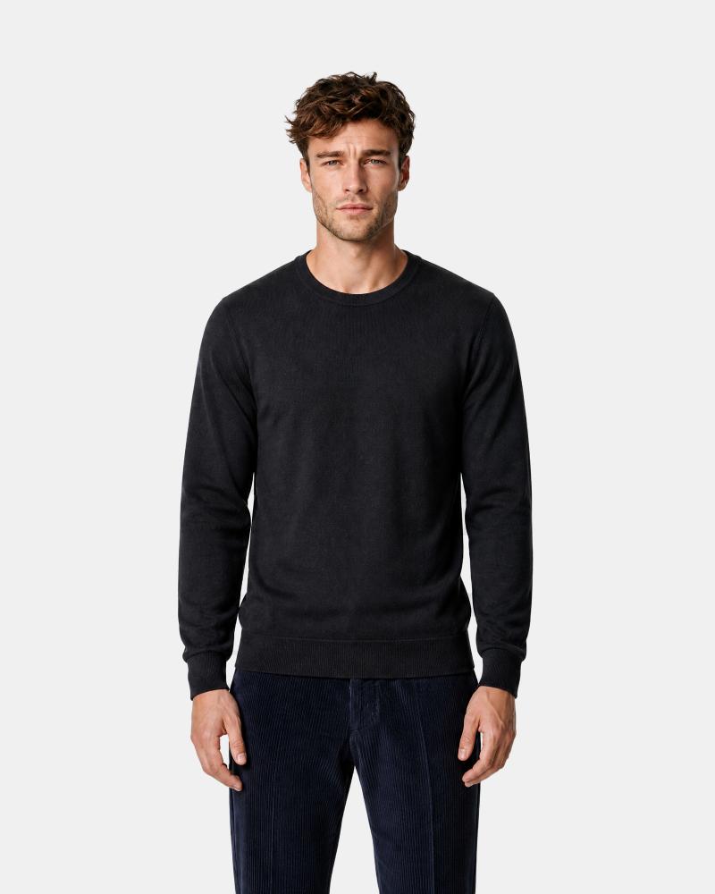 PULL COL ROND GRAN SASSO ATHLEISURE NOIR