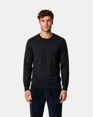 PULL COL ROND GRAN SASSO ATHLEISURE NOIR
