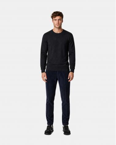 PULL COL ROND GRAN SASSO ATHLEISURE NOIR