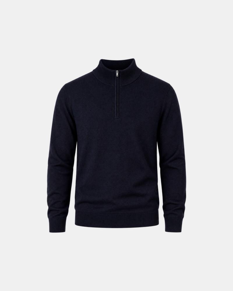 PULL FIESOLI DEMI ZIP 0027  MARINE