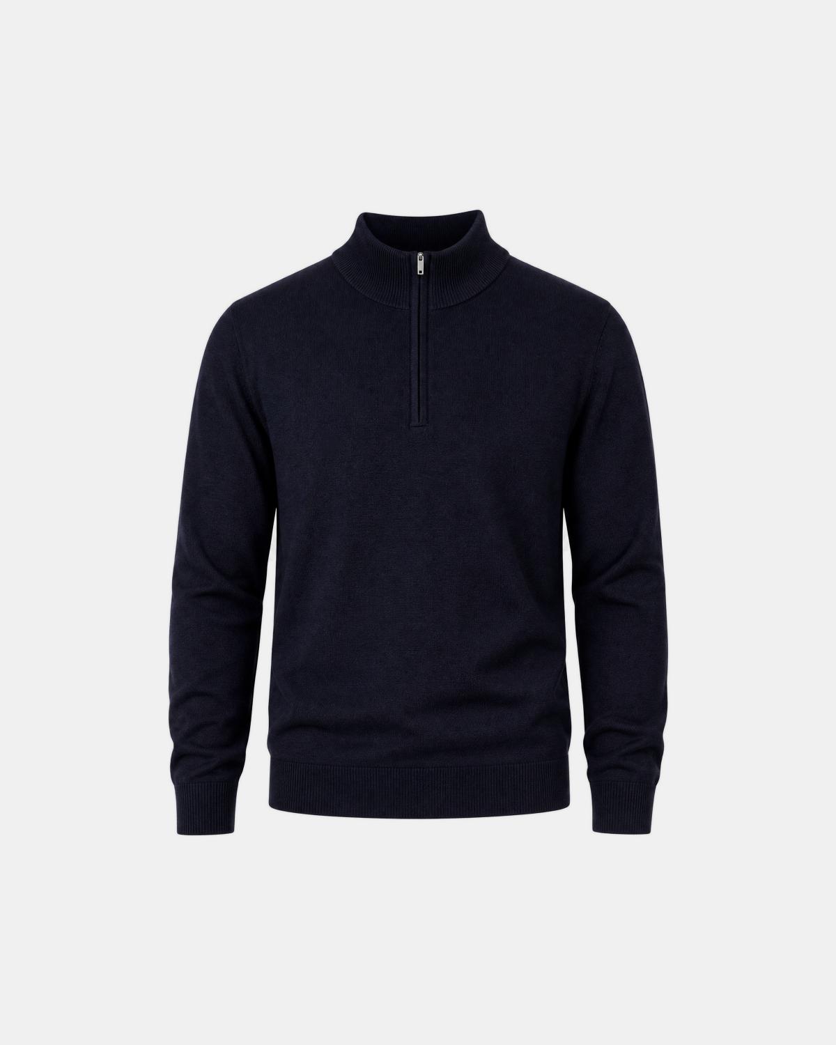 PULL FIESOLI DEMI ZIP 0027  MARINE