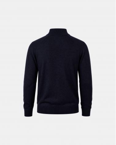 PULL FIESOLI DEMI ZIP 0027  MARINE