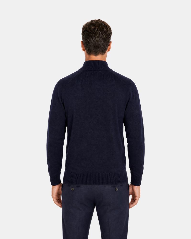 PULL FIESOLI DEMI ZIP 0027  MARINE