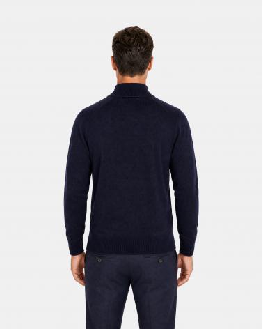 PULL FIESOLI DEMI ZIP 0027  MARINE