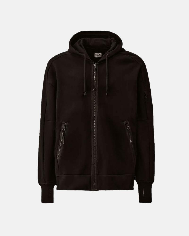 GILET SWEAT ZIPPÈ HOODED SS716A  999 NOIR