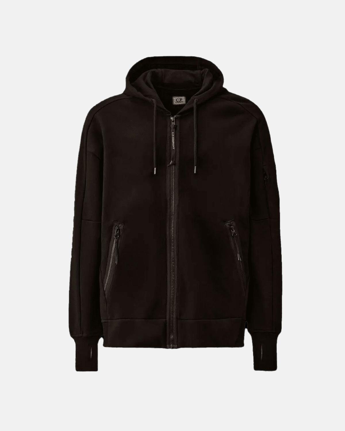 GILET SWEAT ZIPPÈ HOODED SS716A  999 NOIR