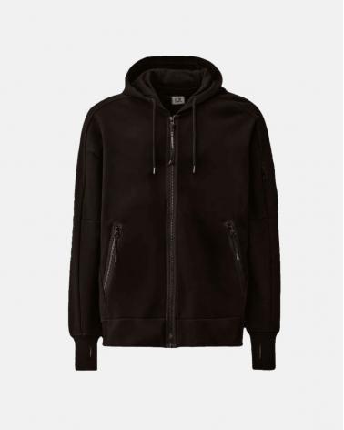 GILET SWEAT ZIPPÈ HOODED SS716A  999 NOIR