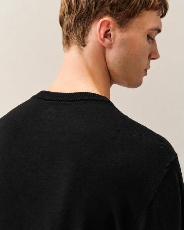 MAILLE EXTRAFINE MERINO WOOL LENS CREWNECK C.P. COMPANY KN069A 999 NOIR